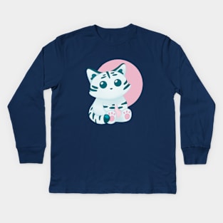 Kawaii Yokai Byakko Kids Long Sleeve T-Shirt